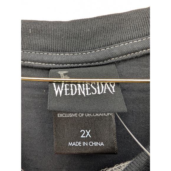 NWT BoxLunch Wednesday Nevermore Academy Ombré Long Sleeve T-Shirt in 2X - Picture 7 of 9